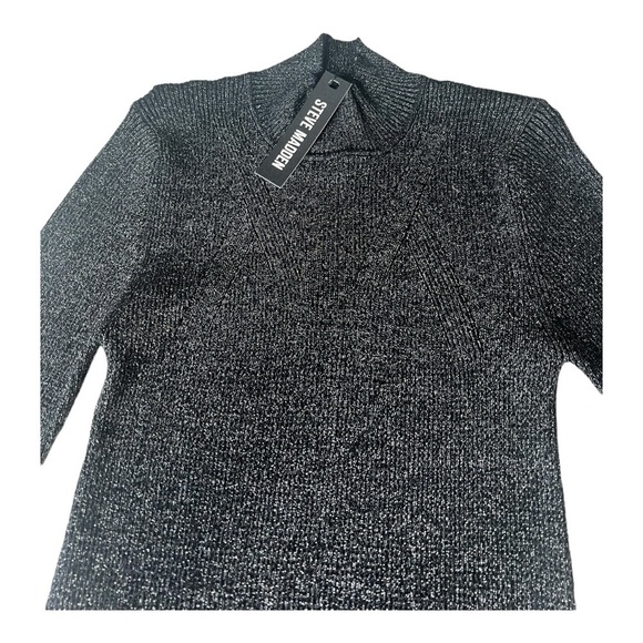 Nadina Sweater Dress in Black & Silver
Metallic by Steve Madden NEW Size XS - Picture 11 of 15
